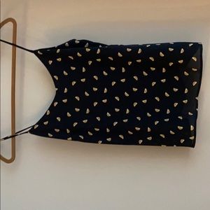 Navy blue lemon pattern camisole